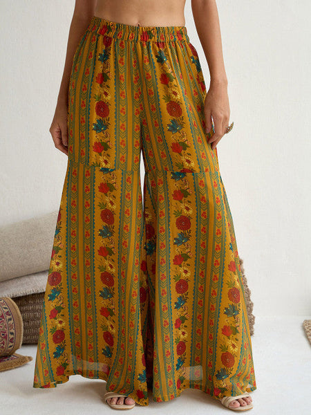 Women Floral Printed Empire Sequinned Kurti with Sharara Set VitansEthnics