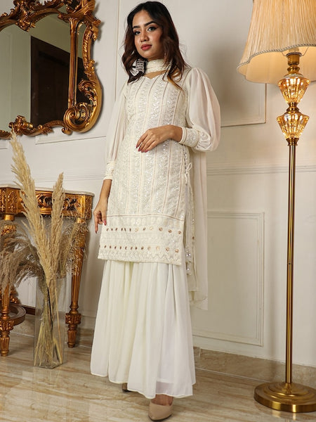 Copy of Women Blue Floral Printed Pure Cotton Kurta with Trouser VitansEthnics