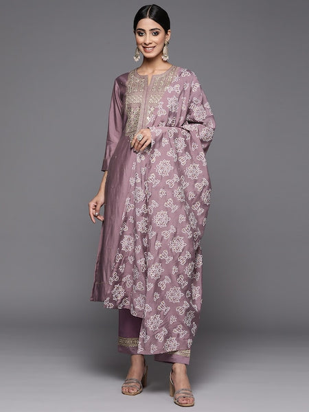 Copy of Women Grey Ethnic Motifs Gotta Patti Kurta with Trousers & With Dupatta VitansEthnics