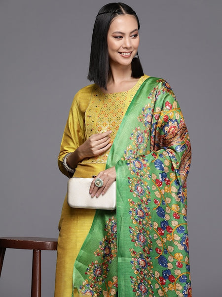 Women Yoke Design Regular Gotta Patti Kurta with Trousers & Dupatta