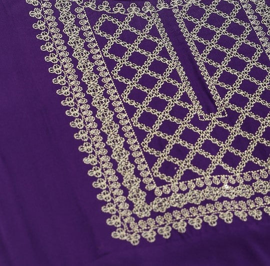 Ethnic Motifs Embroidered Sequined Kurta with Palazzos & Dupatta