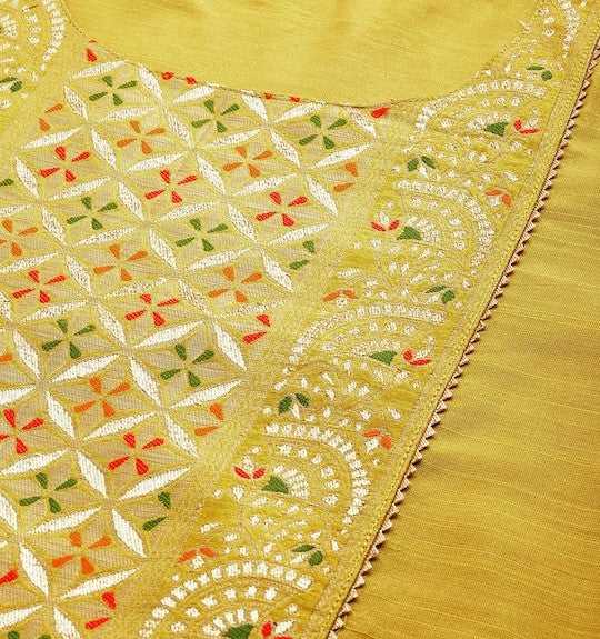 Women Yoke Design Regular Gotta Patti Kurta with Trousers & Dupatta