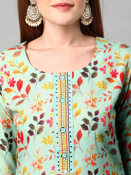 Women Floral Printed Kurta With Trousers & Dupatta