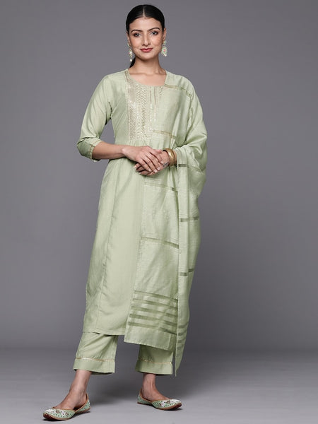 Copy of Women Ethnic Motifs Embroidered Kurta with Trousers & With Dupatta VitansEthnics