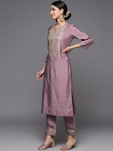 Copy of Women Grey Ethnic Motifs Gotta Patti Kurta with Trousers & With Dupatta VitansEthnics