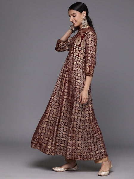 Copy of Women Off-White & Golden Printed Anarkali Kurta VitansEthnics