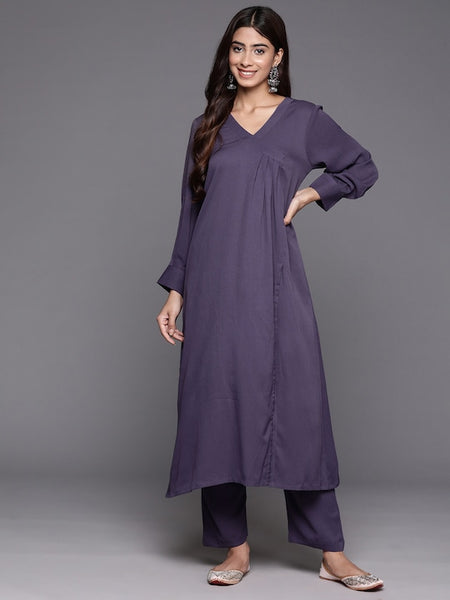 Copy of Women Empire Silk Crepe Kurta with Trousers VitansEthnics