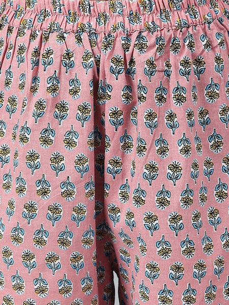 Women Floral Printed Gotta Patti Pure Cotton Kurta with Palazzos & Dupatta
