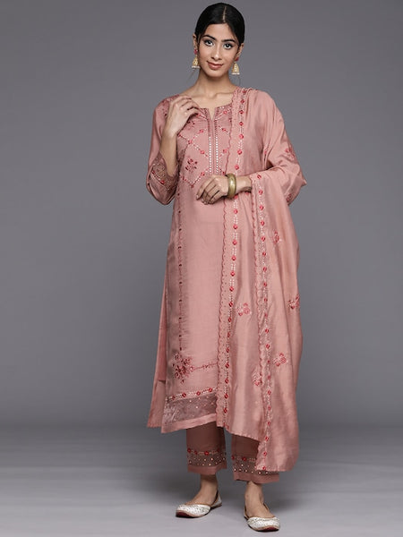 Copy of Women Ethnic Motifs Embroidered Thread Work Pure Cotton Kurta Set VitansEthnics