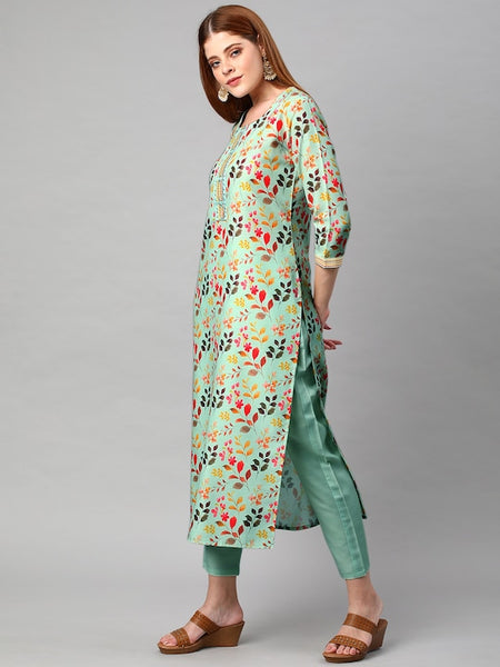 Women Floral Printed Kurta With Trousers & Dupatta