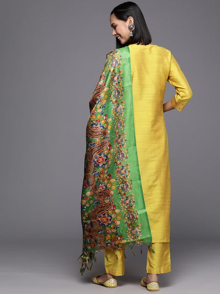Women Yoke Design Regular Gotta Patti Kurta with Trousers & Dupatta
