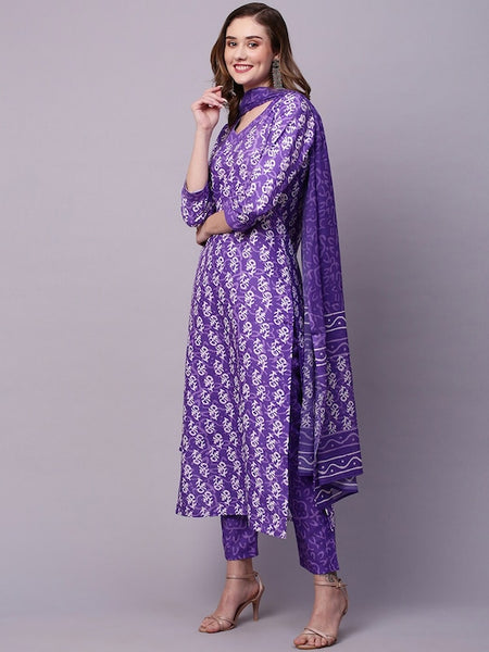 Women Ethnic Motifs Printed Regular Kurta With Trousers & Dupatta VitansEthnics