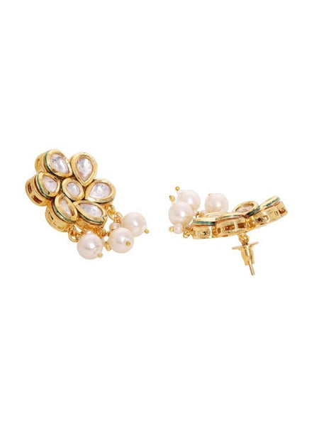 Women Gold Plated Kundan and Pearl Studded Choker Jewellery Set VitansEthnics