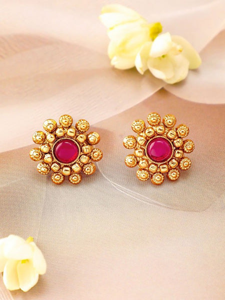 18k Gold-Plated Pink Kundan-Studded & Beaded Jewellery Set (Copy) VitansEthnics