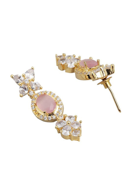 Rose Gold-Plated Handcrafted CZ Studded Jewellery Set (Copy) VitansEthnics