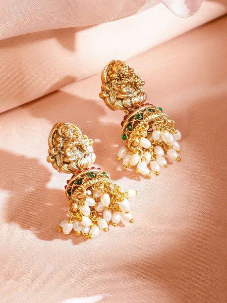 Women Gold-Plated Artificial Beads-Studded & Beaded Traditional Jewellery Set VitansEthnics