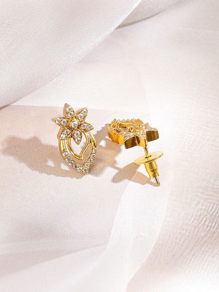 Women Gold-Plated Cubic Zirconia Studded Jewellery Set VitansEthnics