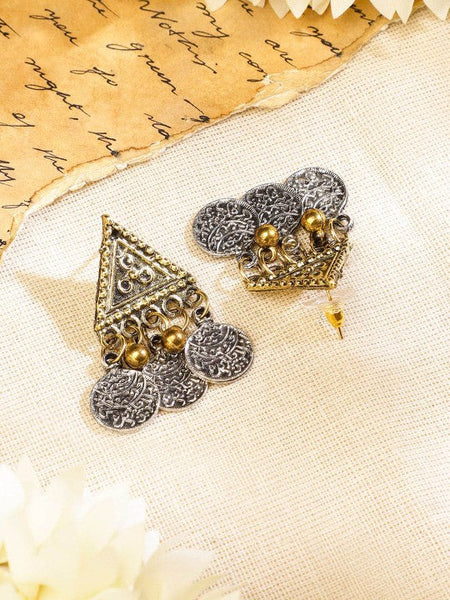 Women Silver -Plated Cubic Zirconia-Studded & Beaded Traditional Jewellery Set VitansEthnics