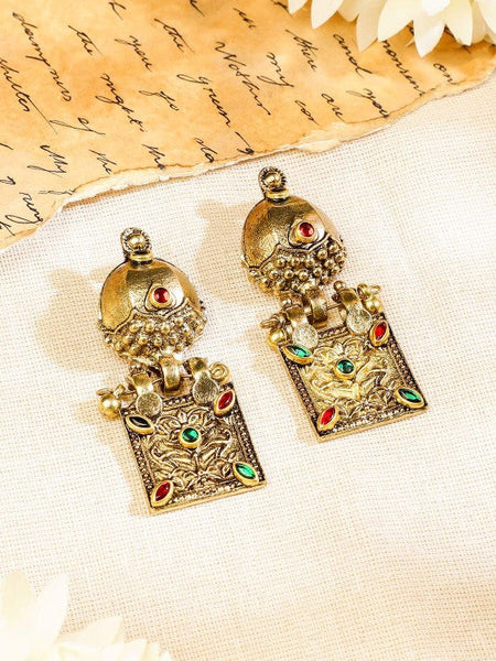 Women Gold-Plated Cubic Zirconia-Studded & Beaded Traditional Jewellery Set VitansEthnics