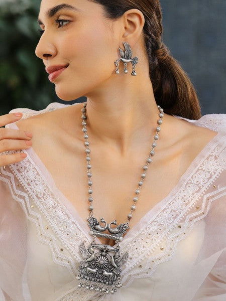 Women Silver-Plated Traditional Vinatge Jewellery Set VitansEthnics