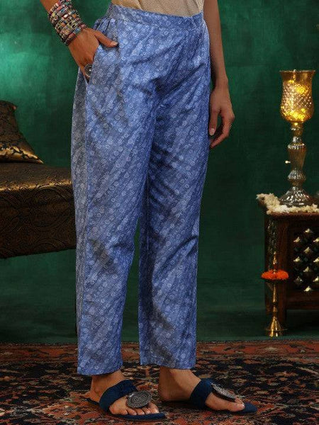 Women Leheriya Regular Sequinned Kurta with Trousers & With Dupatta Set VitansEthnics