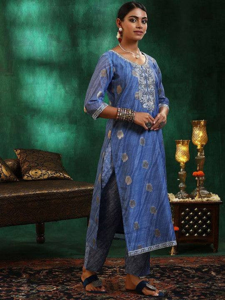 Women Leheriya Regular Sequinned Kurta with Trousers & With Dupatta Set VitansEthnics