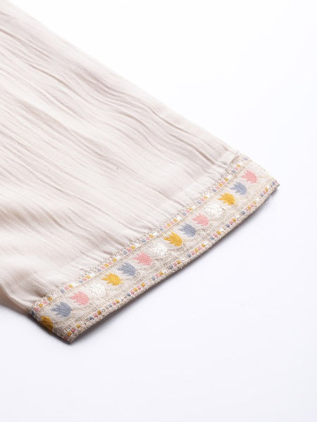 Women Ethnic Motifs Woven Kurta with Trousers & Dupatta Set