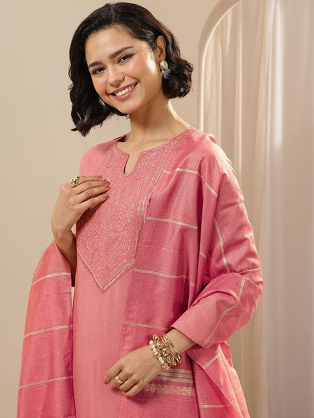 Women Floral Yoke Design Regular Kurta with Salwar & With Dupatta Indian Suit Set VitansEthnics