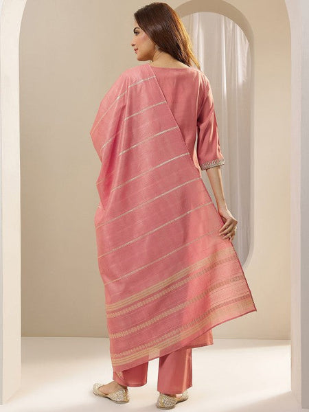 Women Ethnic Motifs Yoke Design Regular Sequinned Kurta with Trousers & With Dupatta Indian Suit Set VitansEthnics