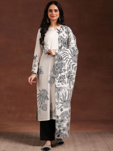Women Floral Printed Regular Kurta with Trousers & With Dupatta Set VitansEthnics