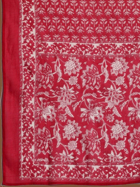 Women Floral Printed Panelled Kurta with Churidar & With Dupatta VitansEthnics