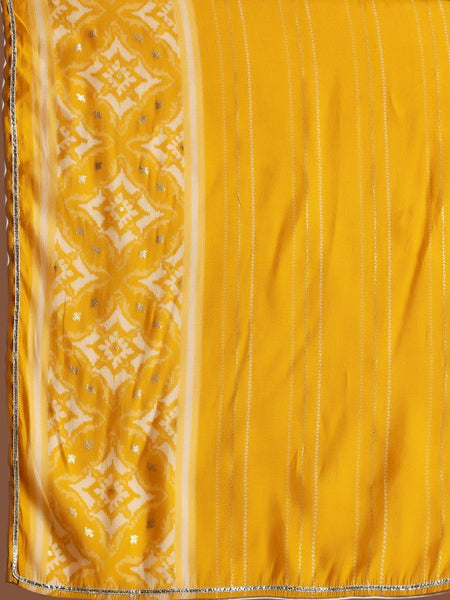 Women Ethnic Motifs Printed Thread Work Anarkali Kurta With Churidar & Dupatta