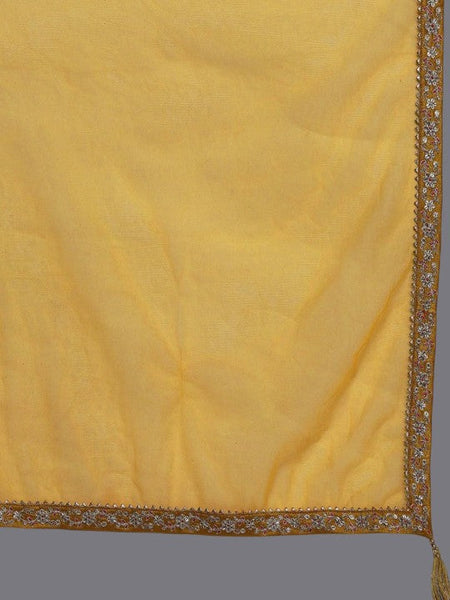 Women Floral Embroidered Sequinned Scoop Neck Straight Kurta With Sharara And Dupatta VitansEthnics