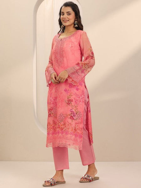 Women Floral Printed Regular Beads and Stones Kurta with Trousers & With Dupatta VitansEthnics