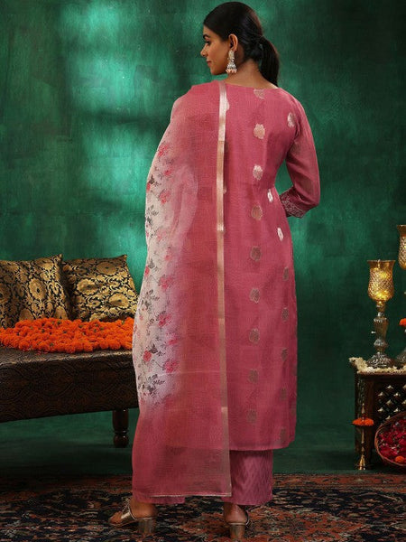 Women Ethnic Motifs Regular Sequinned Kurta with Trousers & With Dupatta Set VitansEthnics
