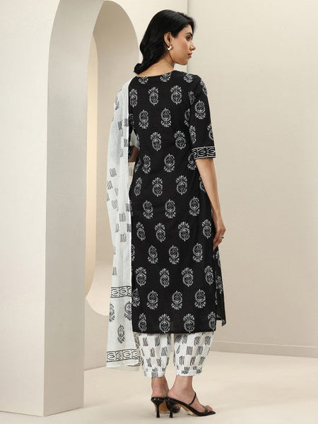 Women Ethnic Motifs Printed Regular Kurta with Salwar & With Dupatta Indian Suit Set VitansEthnics