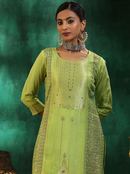 Women Ethnic Motifs Regular Kurta with Trousers & With Dupatta Set