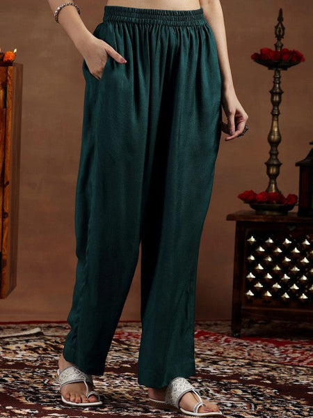 Women Ombre Regular Beads and Stones Kurta with Trousers & With Dupatta Set VitansEthnics