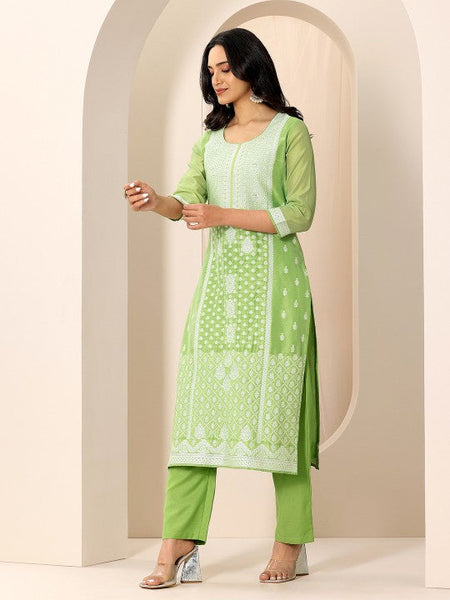 Women Ethnic Motifs Woven Design Chanderi Silk Kurta With Trouser And Dupatta Indian Suit Set VitansEthnics