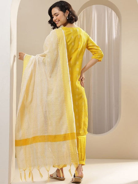 Women Ethnic Motifs Regular Thread Work Kurta with Salwar & With Dupatta Set VitansEthnics