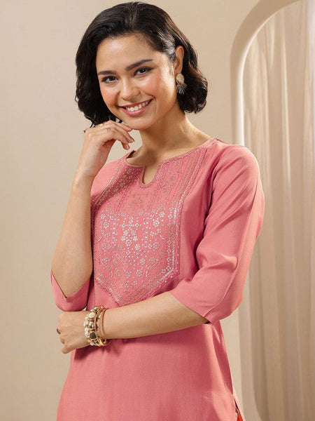 Women Floral Yoke Design Regular Kurta with Salwar & With Dupatta Indian Suit Set VitansEthnics