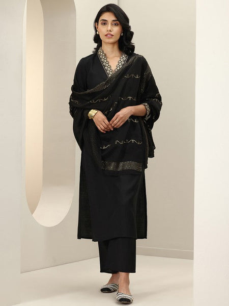 Women Ethnic Motifs Yoke Design Regular Sequinned Kurta with Trousers & With Dupatta VitansEthnics