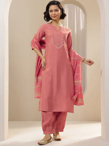 Women Floral Yoke Design Regular Kurta with Salwar & With Dupatta Indian Suit Set VitansEthnics