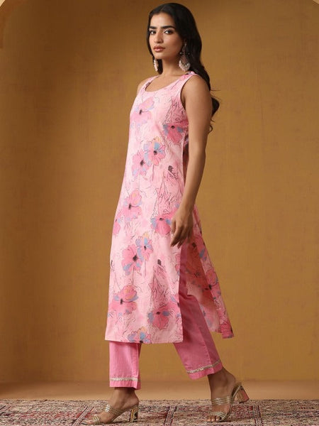 Women Floral Printed Regular Kurta with Palazzos & With Dupatta Set VitansEthnics