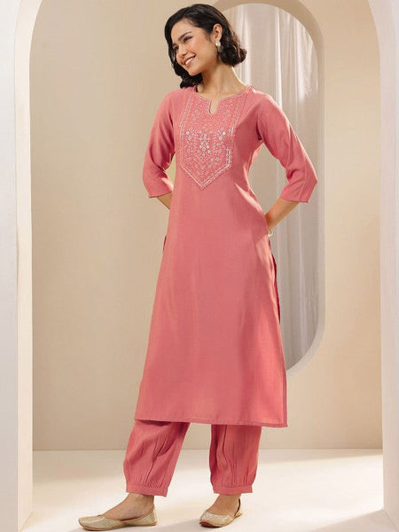 Women Floral Yoke Design Regular Kurta with Salwar & With Dupatta Indian Suit Set VitansEthnics