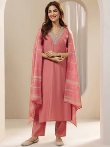Women Ethnic Motifs Yoke Design Regular Sequinned Kurta with Trousers & With Dupatta Indian Suit Set VitansEthnics