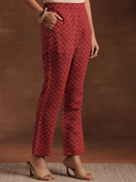 Women Bandhani Printed Pleated Gotta Patti A-Line Kurta with Trousers & Dupatta