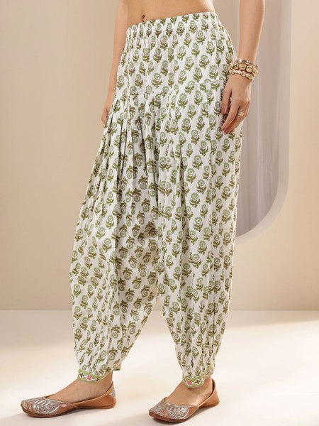 Women Green Floral Printed Regular Kurta with Salwar & With Dupatta Indian Suit Set VitansEthnics