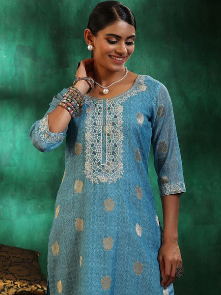 Women Ethnic Motifs Regular Sequinned Kurta with Trousers & With Dupatta Set VitansEthnics
