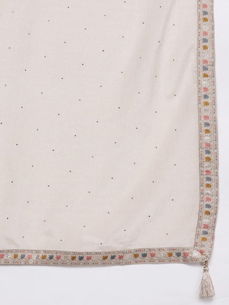 Women Ethnic Motifs Woven Kurta with Trousers & Dupatta Set